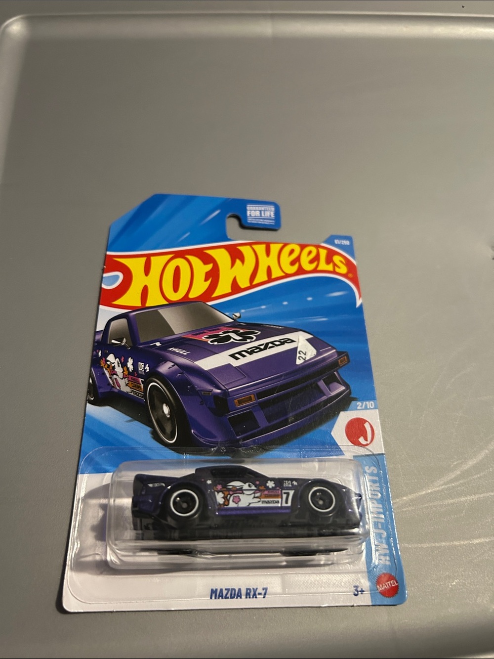 Mattel Hot Wheels Purple Mazda RX-7 Die-Cast Car